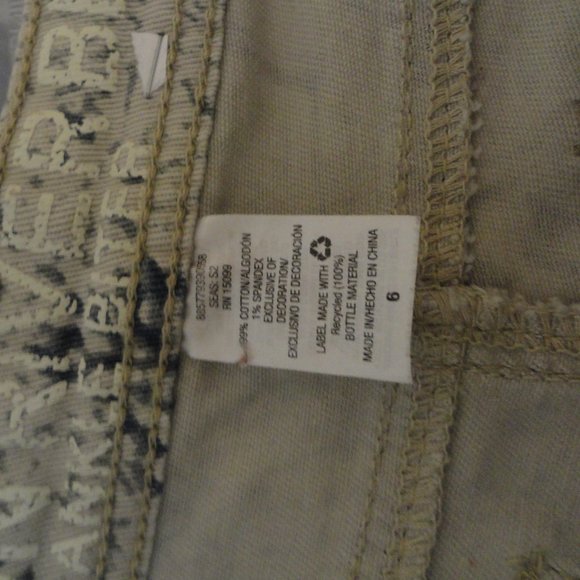 Canyon River Blues Floral Funky design Jean Sz 6~ EUC~Hippy Boho wear - Picture 7 of 7